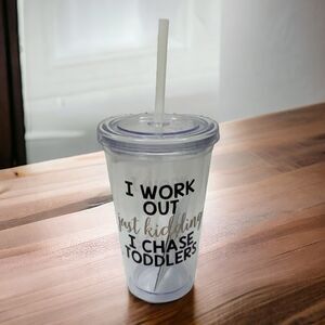Travel cup with straw Chasing Toddlers New